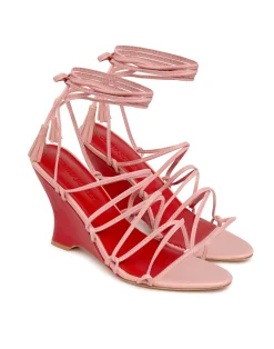 Sale Cynthia Rowley All Tied Up Wedges Red