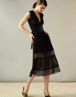 Outlet Cynthia Rowley Audrey Lace Dress BLACK