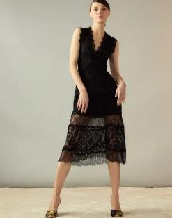 Outlet Cynthia Rowley Audrey Lace Dress BLACK