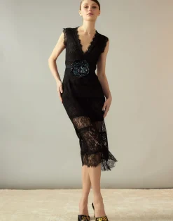 Outlet Cynthia Rowley Audrey Lace Dress BLACK