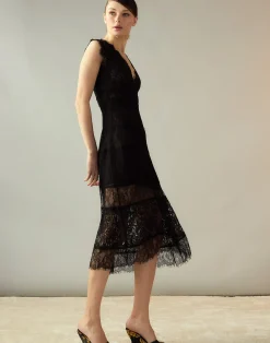 Outlet Cynthia Rowley Audrey Lace Dress BLACK
