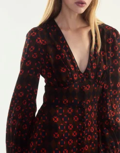 Hot Cynthia Rowley Autumn Maxi Dress GEOBLRD