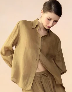 New Cynthia Rowley Baleira Blouse GLDYLW