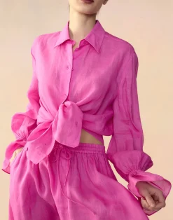 New Cynthia Rowley Baleira Blouse HTPNK