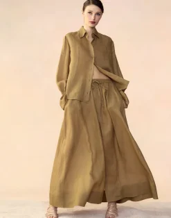 Online Cynthia Rowley Baleira Skirt GLDYLW