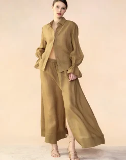 Online Cynthia Rowley Baleira Skirt GLDYLW