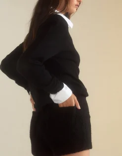 Discount Cynthia Rowley Bardot Bouclé Shorts BLACK