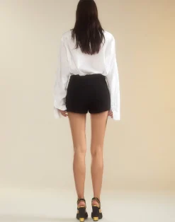 Discount Cynthia Rowley Bardot Bouclé Shorts BLACK