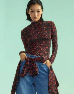 Online Cynthia Rowley Base Layer Turtleneck GEOBLRD