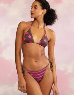 Discount Cynthia Rowley Becca String Bikini Bottom BRWPNK