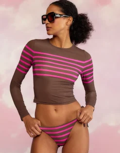 Discount Cynthia Rowley Becca String Bikini Bottom BRWPNK