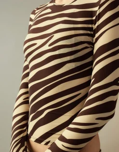 Clearance Cynthia Rowley Bella Rashguard ZEBRA