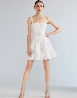 Outlet Cynthia Rowley Birdcage Mini Dress White