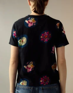 Discount Cynthia Rowley Bloom Tee BLKMT