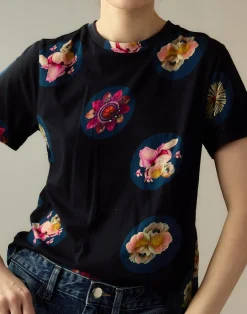 Discount Cynthia Rowley Bloom Tee BLKMT