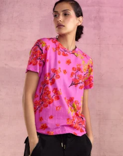 Fashion Cynthia Rowley Bloom Tee PNKCHR