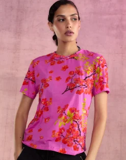 Fashion Cynthia Rowley Bloom Tee PNKCHR