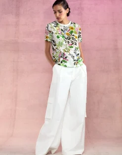 Sale Cynthia Rowley Bloom Tee WHTFL
