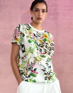 Sale Cynthia Rowley Bloom Tee WHTFL