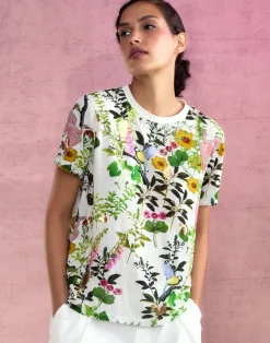 Sale Cynthia Rowley Bloom Tee WHTFL