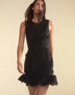 Online Cynthia Rowley Blooming Lace Cocktail Dress BLACK