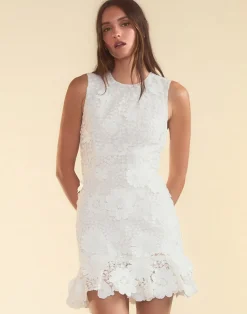 Sale Cynthia Rowley Blooming Lace Cocktail Dress White