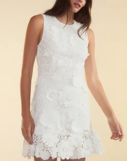 Sale Cynthia Rowley Blooming Lace Cocktail Dress White