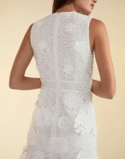 Sale Cynthia Rowley Blooming Lace Cocktail Dress White
