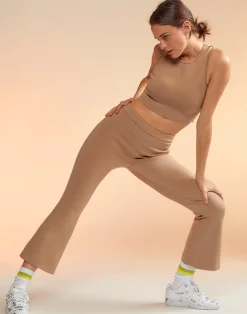 Clearance Cynthia Rowley Bonded Active Pant CAMEL