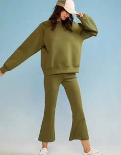 New Cynthia Rowley Bonded Active Pant DRKGR