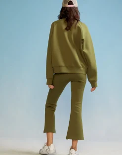 New Cynthia Rowley Bonded Active Pant DRKGR