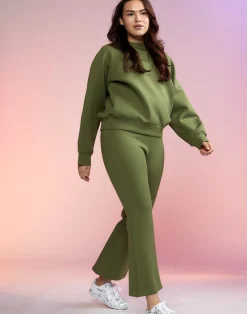 New Cynthia Rowley Bonded Active Pant DRKGR