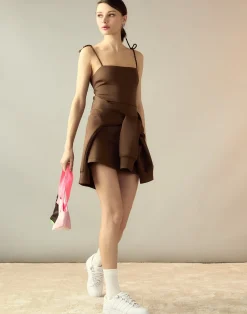 Online Cynthia Rowley Bonded Basics Dress Brown