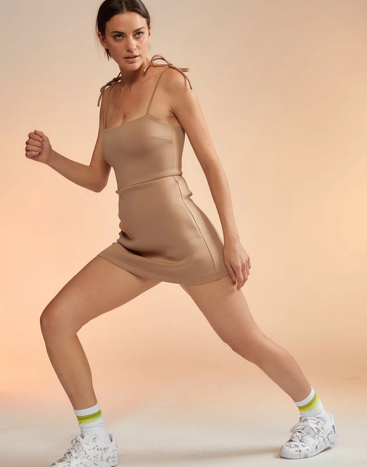 Outlet Cynthia Rowley Bonded Basics Dress CAMEL