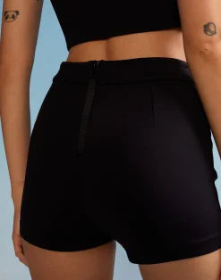 Fashion Cynthia Rowley Bonded Basics Shorts BLACK