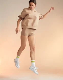 Hot Cynthia Rowley Bonded Basics Shorts CAMEL