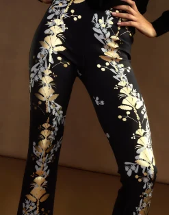 Fashion Cynthia Rowley Bonded Fit and Flare Pant BLKGD