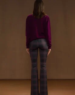 New Cynthia Rowley Bonded Fit and Flare Pant BLKRD