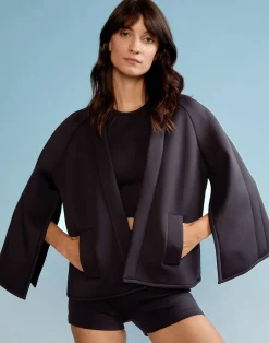 New Cynthia Rowley Bonded Jacket BLACK