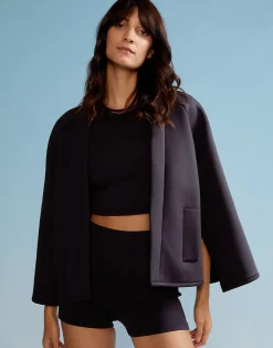 New Cynthia Rowley Bonded Jacket BLACK