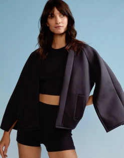 New Cynthia Rowley Bonded Jacket BLACK