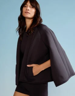 New Cynthia Rowley Bonded Jacket BLACK