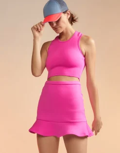 Clearance Cynthia Rowley Bonded Mini Skirt HTPNK