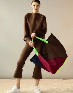 Online Cynthia Rowley Bonded Pullover Sweatshirt Brown