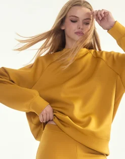 Best Cynthia Rowley Bonded Pullover Sweatshirt GLDYLW