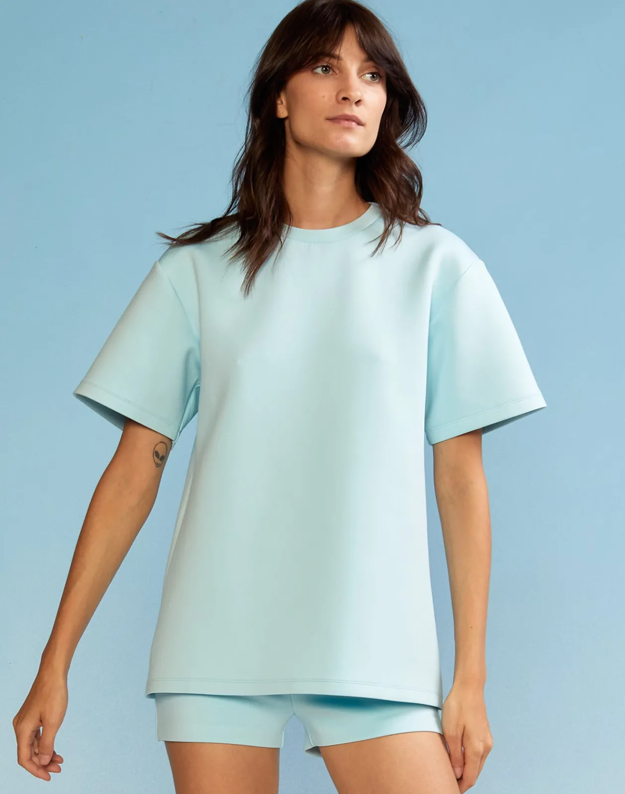 Best Cynthia Rowley Bonded Tee BLUE