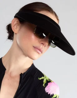 Clearance Cynthia Rowley Bonded Visor BLACK