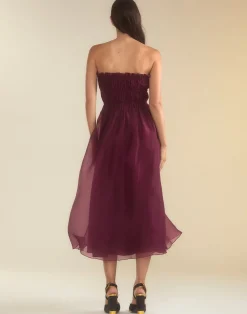 Clearance Cynthia Rowley Buckle Up Silk Organza Dress BRGDY