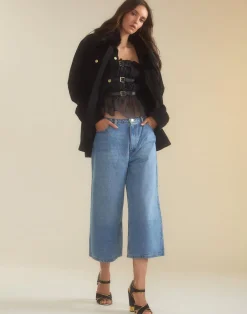 Discount Cynthia Rowley Buckle Up Silk Organza Top BLACK