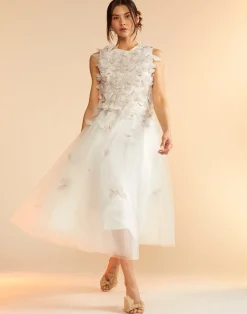 Discount Cynthia Rowley Butterfly Applique Top White